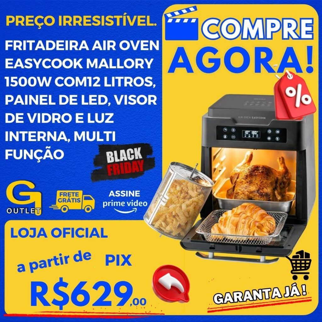 fritadeira air oven mallory muti funcao