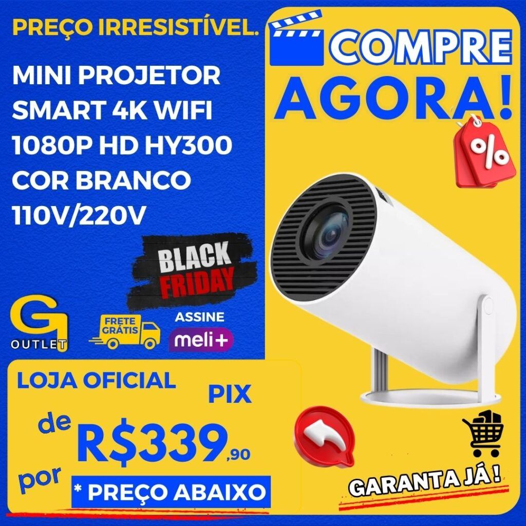 mini projetor smart 4k wifi hd