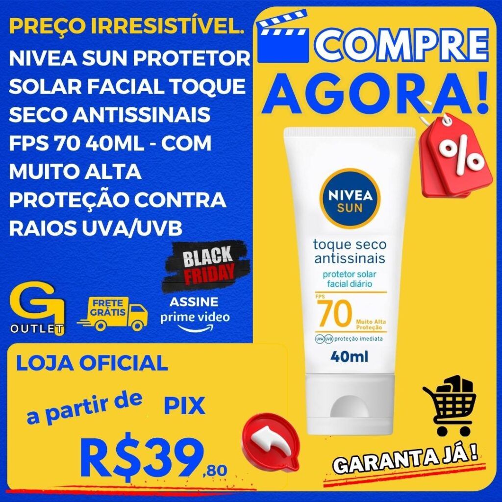 nivea sun protetor solar facial